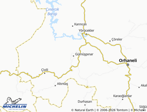 Mappa MICHELIN Gümüşpınar - ViaMichelin