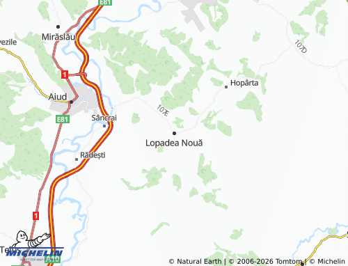 MICHELIN Lopadea Nouă map - ViaMichelin