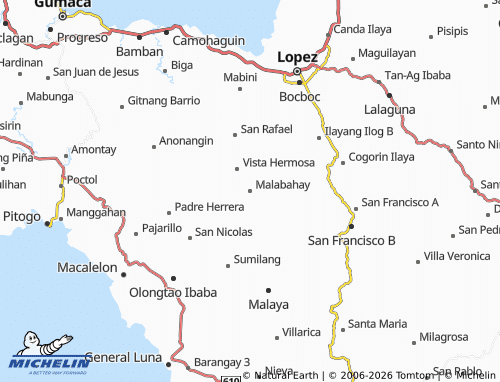 MICHELIN Malabahay map - ViaMichelin