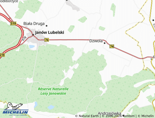 MICHELIN-Landkarte Gwizdów - ViaMichelin