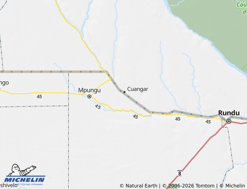 MICHELIN-Landkarte Kavango-West - ViaMichelin