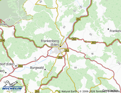 MICHELIN Frankenberg (Eder) map - ViaMichelin