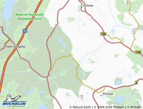 MICHELIN Biesenbrow map - ViaMichelin