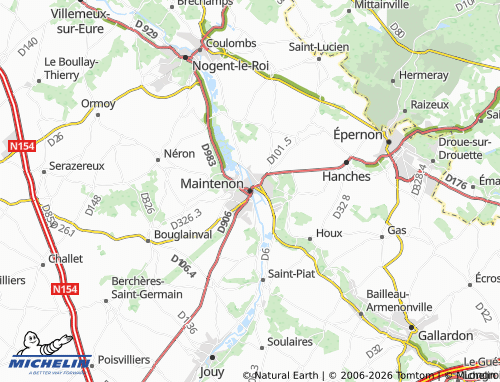 MICHELIN Maintenon map - ViaMichelin