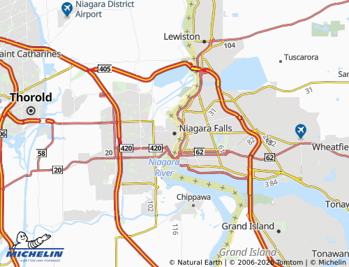 Mapa MICHELIN Niagara Falls - ViaMichelin