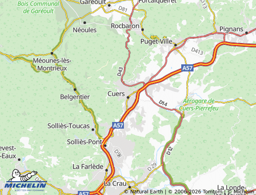 Mappa MICHELIN Cuers - ViaMichelin