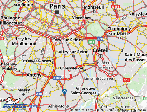 MICHELIN-Landkarte Vitry-sur-Seine - ViaMichelin