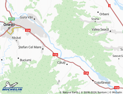 MICHELIN-Landkarte Vrânceni - ViaMichelin