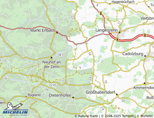 Carte MICHELIN Altkatterbach - ViaMichelin