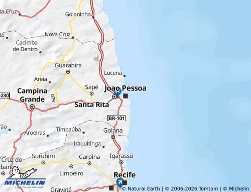 MICHELIN Paraíba map - ViaMichelin