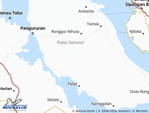 MICHELIN Simbolon Purba map - ViaMichelin