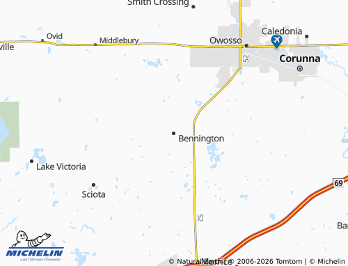 Mapa MICHELIN Bennington - ViaMichelin