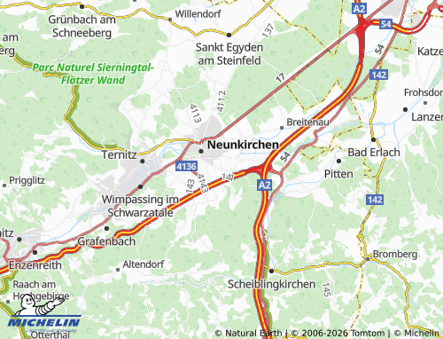 Mapa MICHELIN Natschbach-Loipersbach - ViaMichelin