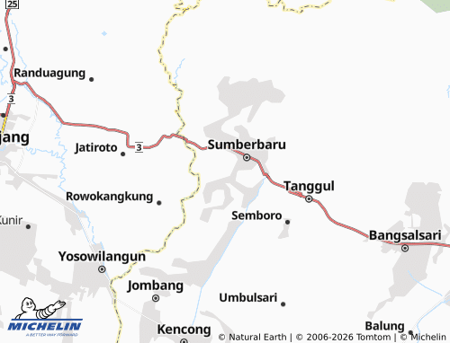MICHELIN-Landkarte Rowo Tengah - ViaMichelin