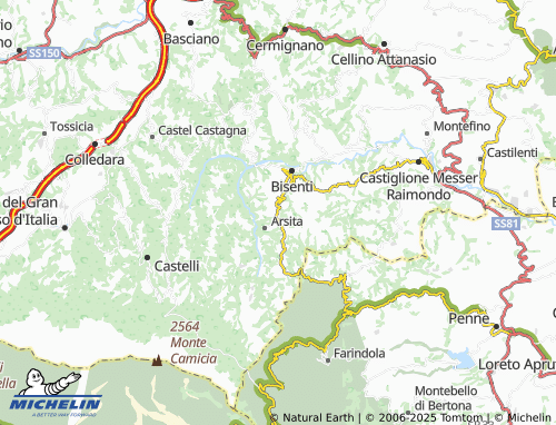 MICHELIN Bivio Arsita map - ViaMichelin