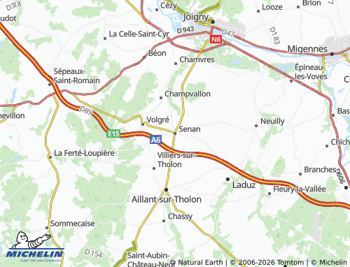 Mapa MICHELIN Senan - ViaMichelin