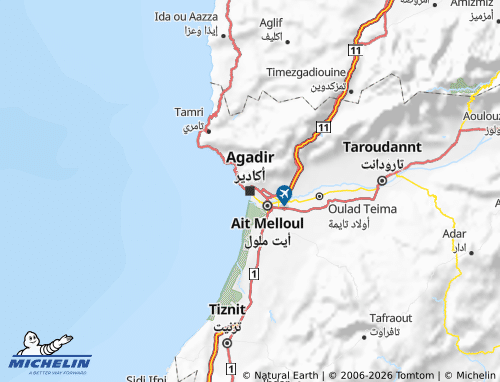 Mapa MICHELIN Aghadeer Idda Watanan - ViaMichelin