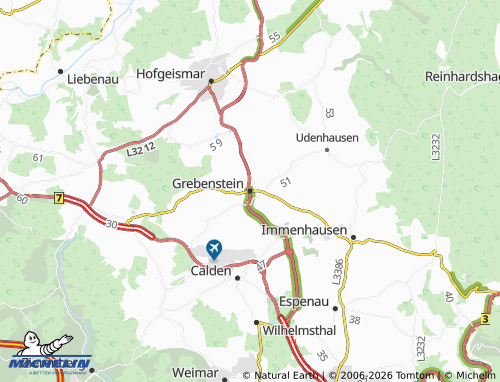 Mappa MICHELIN Grebenstein - ViaMichelin