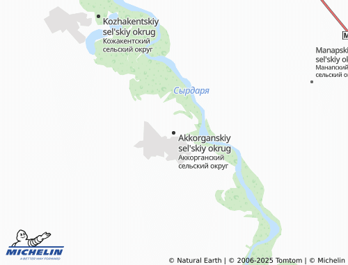 Mappa MICHELIN Akkorganskiy sel'skiy okrug - ViaMichelin
