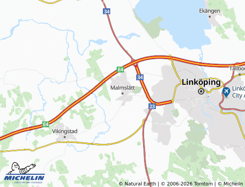 MICHELIN-Landkarte Malmslätt - ViaMichelin