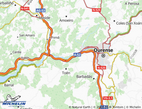 Mapa MICHELIN Untes (Santo Estevo) - ViaMichelin