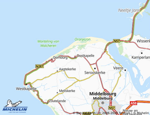 Carte MICHELIN Oostkapelle - ViaMichelin
