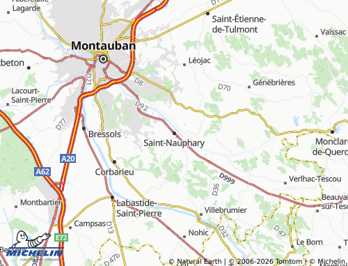 Carte MICHELIN Saint-Nauphary - ViaMichelin