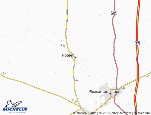 Carte MICHELIN Poteet - ViaMichelin