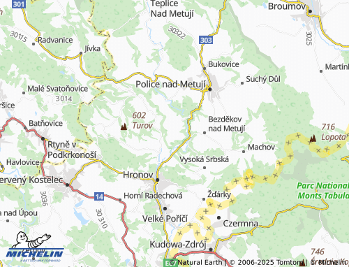 MICHELIN-Landkarte Petrovičky - ViaMichelin