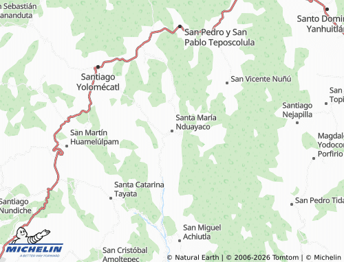Mappa MICHELIN Santa María Nduayaco - ViaMichelin