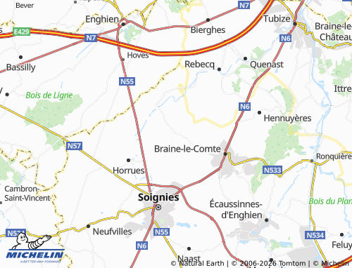 MICHELIN Petit-Rœulx-lez-Braine map - ViaMichelin
