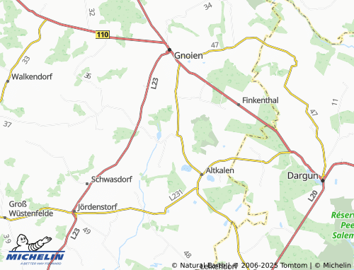 MICHELIN Alt Pannekow map - ViaMichelin
