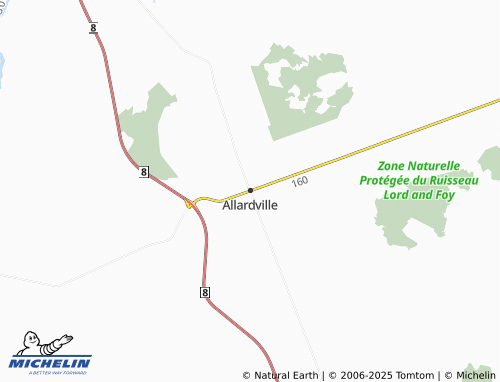 MICHELIN Allardville map - ViaMichelin