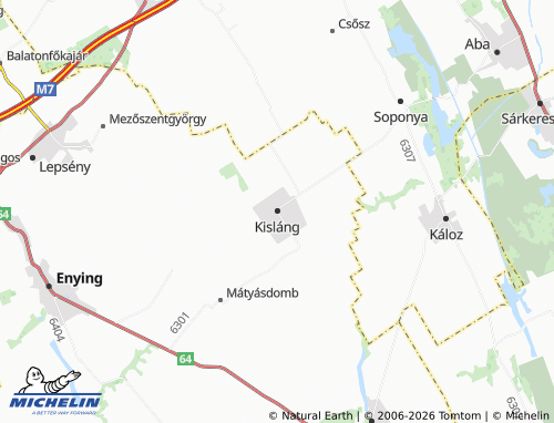Mapa MICHELIN Kisláng - ViaMichelin