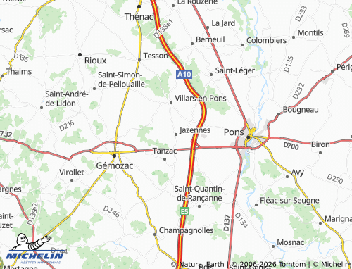 MICHELIN Jazennes map - ViaMichelin