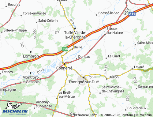 Carte MICHELIN Duneau - ViaMichelin