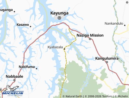 MICHELIN Kyabazala map - ViaMichelin