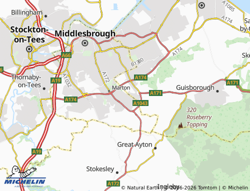 Carte MICHELIN Nunthorpe - ViaMichelin