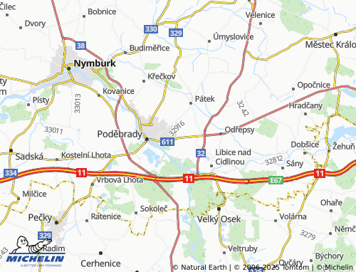MICHELIN Nad rybníkem map - ViaMichelin