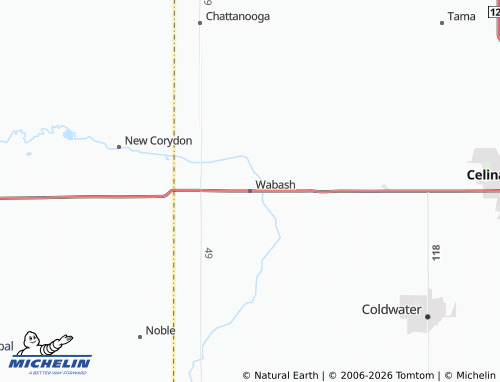 Mappa MICHELIN Wabash - ViaMichelin