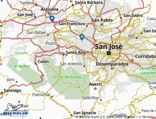 Mapa MICHELIN Escazú - ViaMichelin