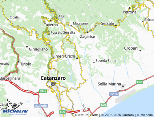 MICHELIN Simeri Crichi map - ViaMichelin