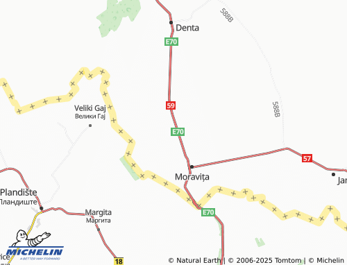 MICHELIN Stamora Germană map - ViaMichelin