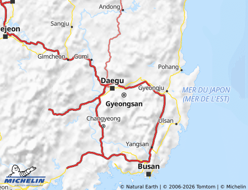Mappa MICHELIN Kyongsang-Bukto - ViaMichelin
