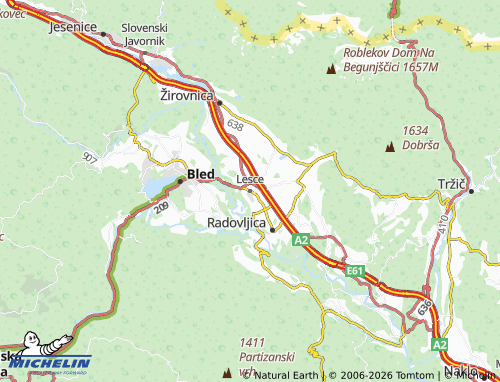 Kaart MICHELIN Lesce - ViaMichelin