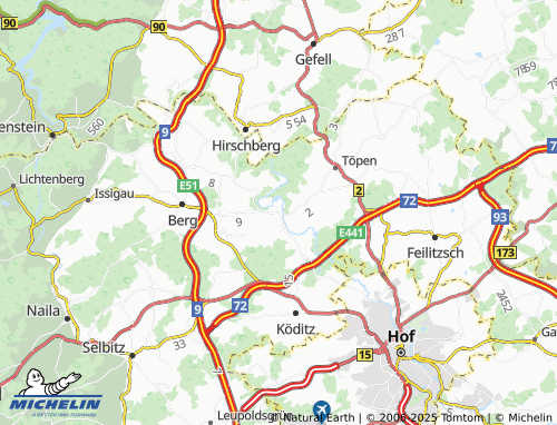 Kaart MICHELIN Joditz - ViaMichelin