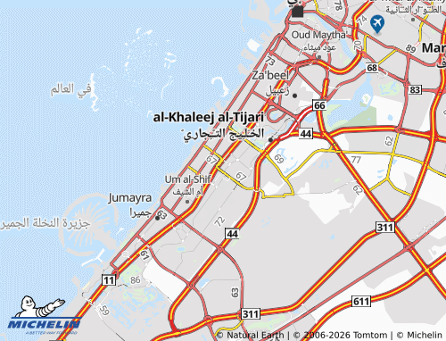 MICHELIN Al Qouz Third map - ViaMichelin