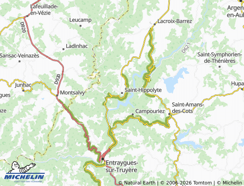 Mapa MICHELIN Saint-Hippolyte - ViaMichelin