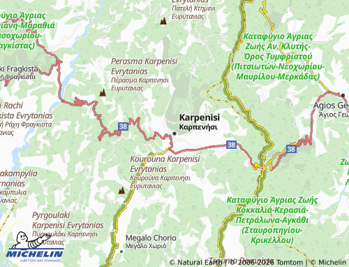 MICHELIN Karpenisi map - ViaMichelin