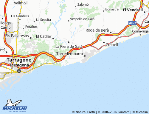 MICHELIN Altafulla map - ViaMichelin